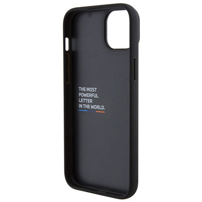 BMW BMHCP15M22PTDK iPhone 15 Plus 6.7" black/black Leather Stamp Tricolor