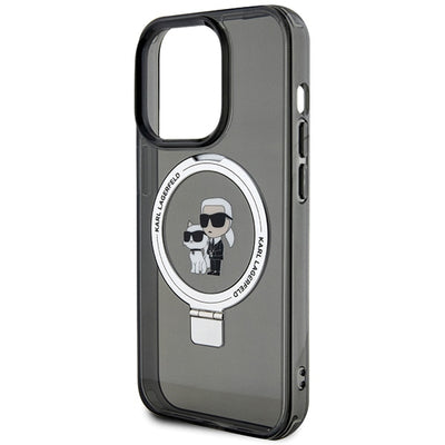 Karl Lagerfeld KLHMP13LHMRSKCK iPhone 13 Pro 6.1" black/black hardcase Ring Stand Karl&Choupette MagSafe