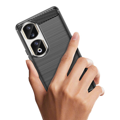 Carbon Case for Honor 90 Pro - black — Hurtel