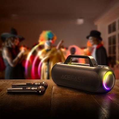 Acefast K1 Wireless Karaoke Speaker with 2 Microphones - Black