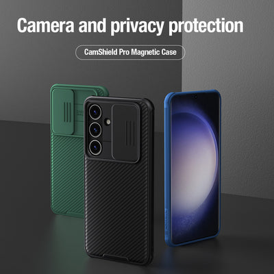 Nillkin CamShield Pro armored case with camera cover for Samsung Galaxy S24+ - green