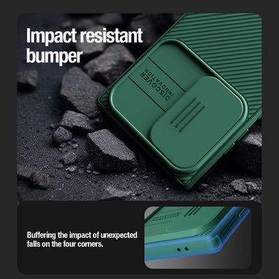 Nillkin CamShield Pro armored case with camera protector for Samsung Galaxy S24 Ultra - green