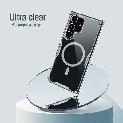 Nillkin Nature Pro armored case with a magnetic ring for Samsung Galaxy S24 Ultra - white