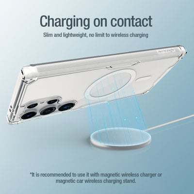Nillkin Nature Pro armored case with a magnetic ring for Samsung Galaxy S24 Ultra - white
