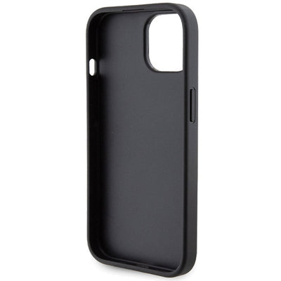 Ferrari Grip Stand Metal Logo case for iPhone 15 - black