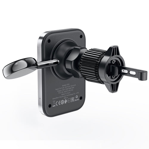 Acefast D18 car holder with MagSafe / Qi inductive charger + USB-A USB-C cable - black