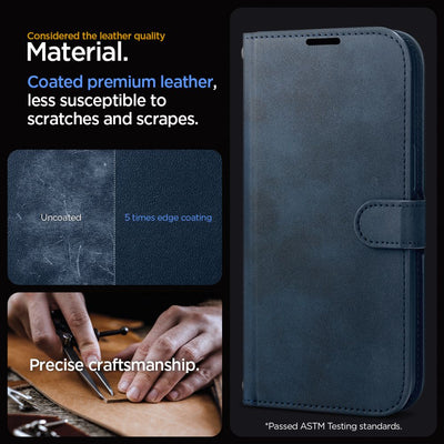 Spigen Wallet S Pro Case for iPhone 15 Pro - Navy Blue