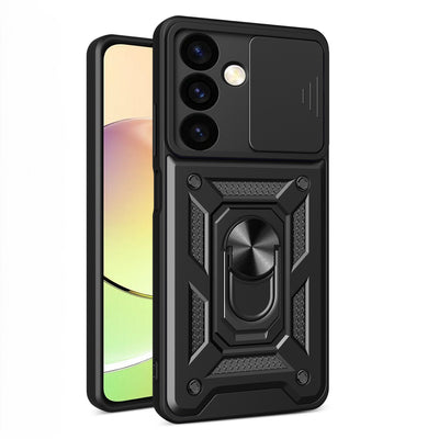 Hybrid Armor Camshield Case for Xiaomi POCO C65 / Redmi 13C Armored Case with Camera Protector - Black — Hurtel