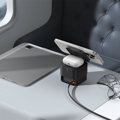 Baseus BS-W531 MagSafe / Qi USB-C 20W 2-in-1 Wireless Charger - Black