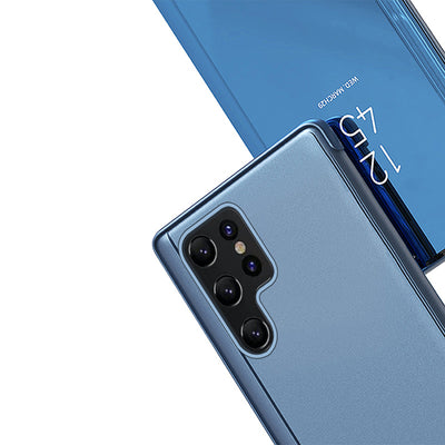 Clear View Case for Samsung S24+ with flap - blue — Hurtel