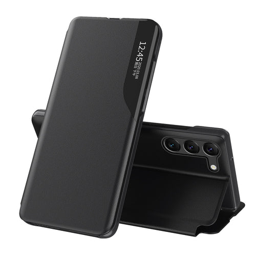 Eco Leather View Case for Xiaomi POCO C65 / Redmi 13C with flap - black — Hurtel