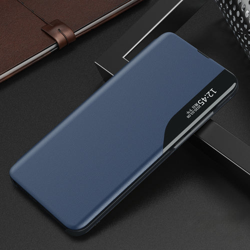 Eco Leather View Case for Xiaomi POCO C65 / Redmi 13C with flap - blue — Hurtel