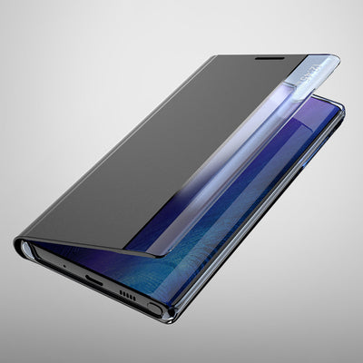 New Sleep View Case for Samsung S24+ with flap - black — Hurtel