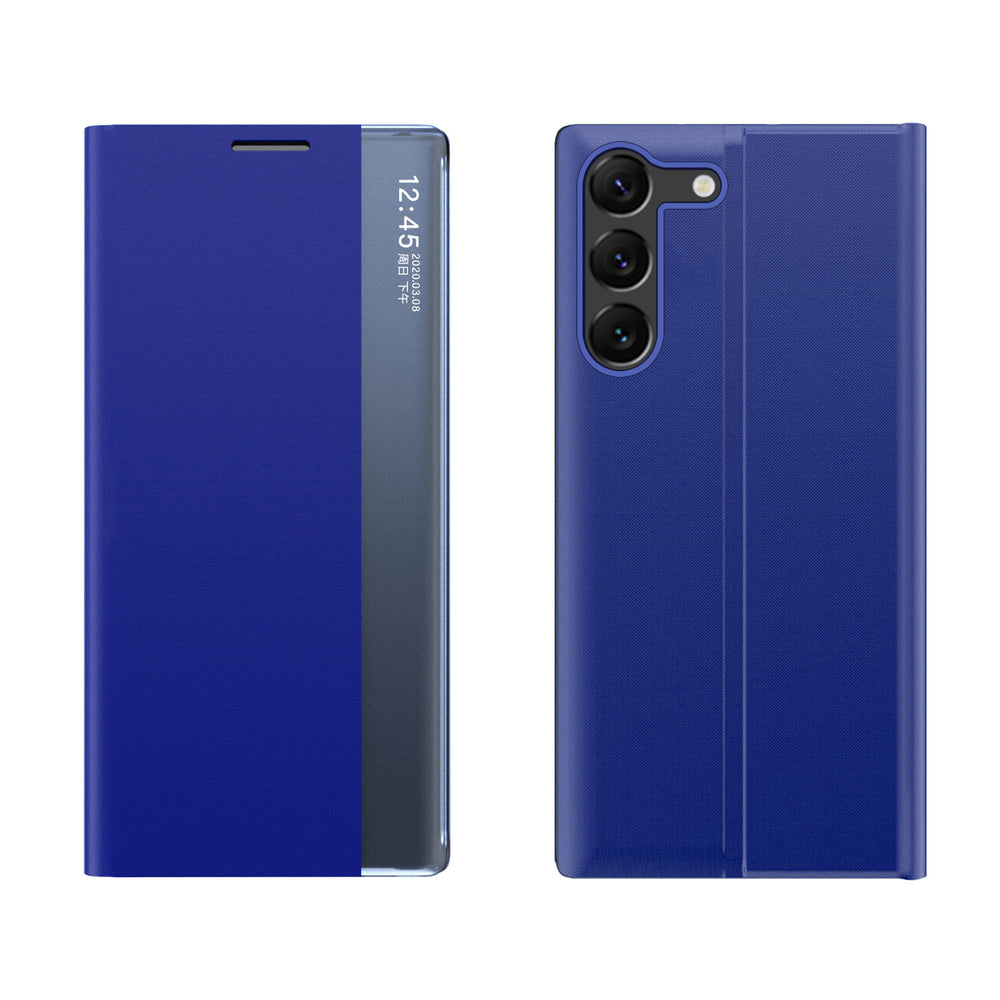 New Sleep View Case for Samsung S24+ with flap - blue — Hurtel
