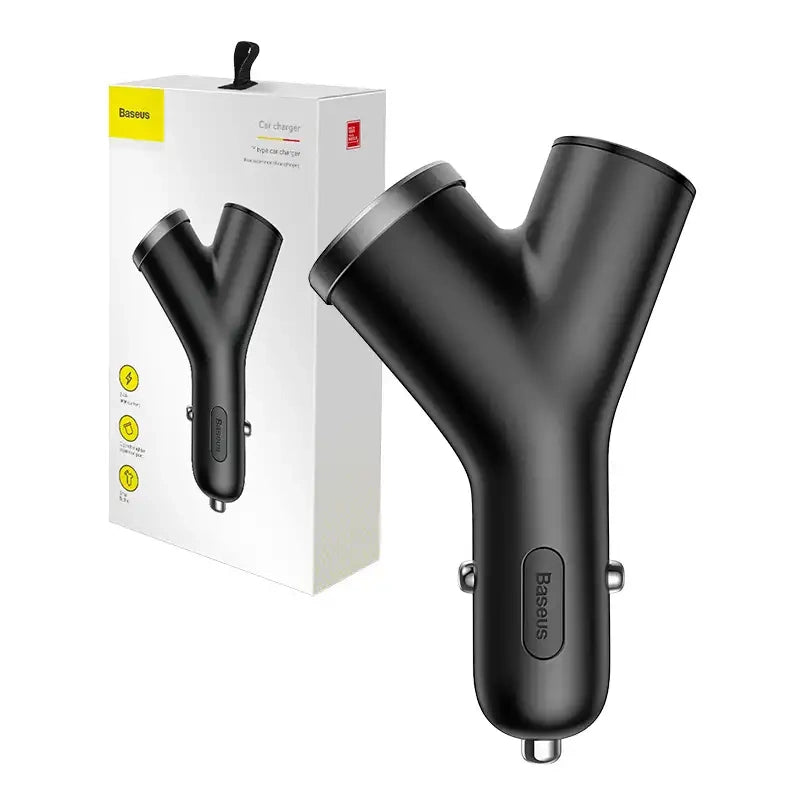 Ładowarka samochodowa Baseus Y Type 2xUSB 3,4A 40W (czarna) - Product Image 4