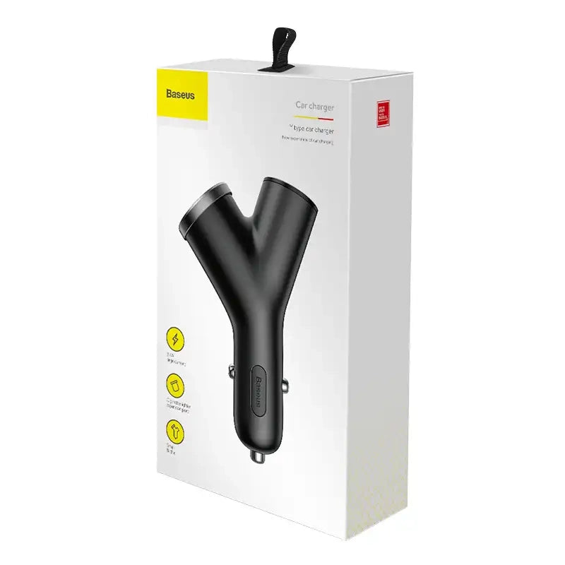 Ładowarka samochodowa Baseus Y Type 2xUSB 3,4A 40W (czarna) - Product Image 2