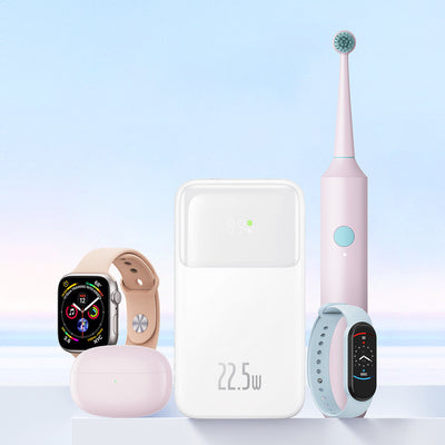 Baseus Comet Series powerbank with display 10000mAh 22.5W - white + USB-A - USB-C cable