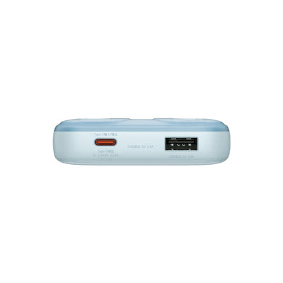 Baseus Comet Series powerbank with display 10000mAh 22.5W - blue + USB-A - USB-C cable 0.3m - white