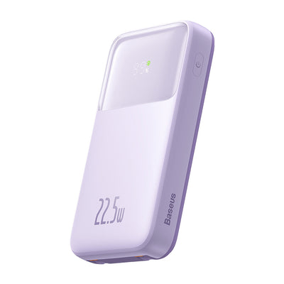 Baseus Comet Series powerbank with display 10000mAh 22.5W - purple + USB-A / USB-C cable