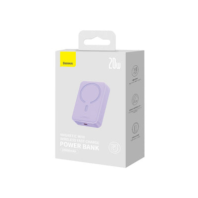 Baseus Magnetic Mini 20000 mAh 20W Powerbank - purple + USB-C / USB-C cable