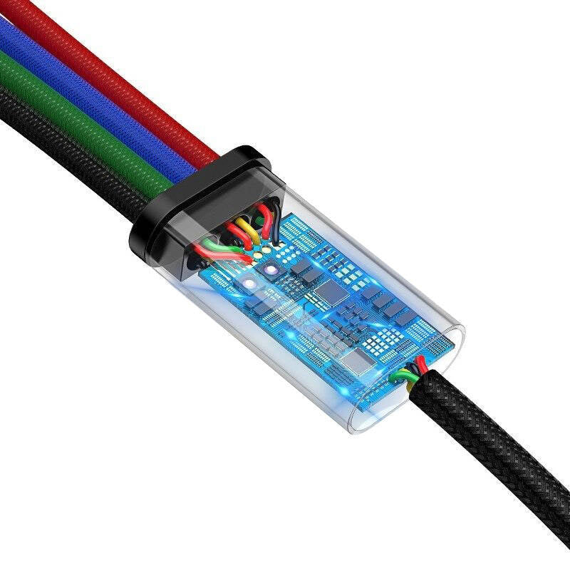 Baseus Fast USB Cable 4in1 2xUSB-C / Lightning / Micro 3,5A 1,2m - Black - Product Image 4