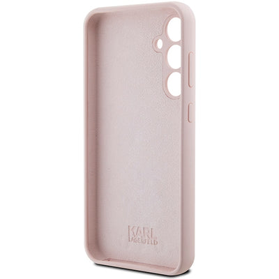 Karl Lagerfeld Silicone Choupette Metal Pin case for Samsung Galaxy S23 FE - pink