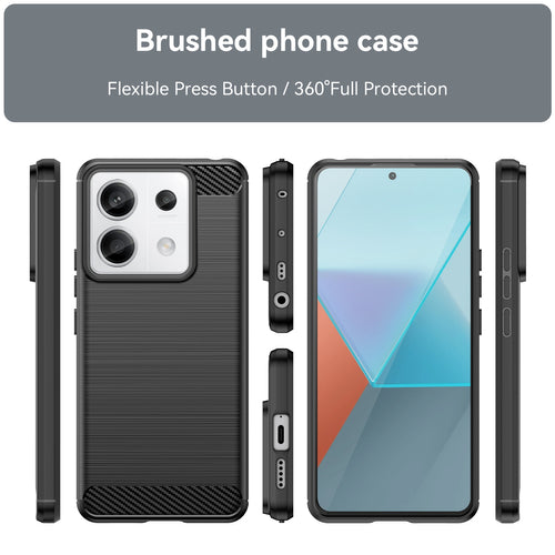 Carbon Case for Xiaomi Redmi Note 13 Pro+ - black — Hurtel