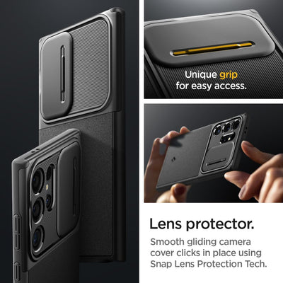 Spigen Optik Armor Case for Samsung Galaxy S24 Ultra - Black