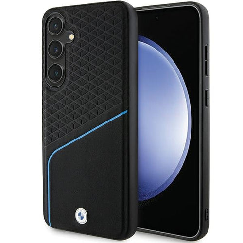 BMW BMHMS24M23RDCLK S24+ S926 black/black hardcase Signature Leather Textured & Line MagSafe