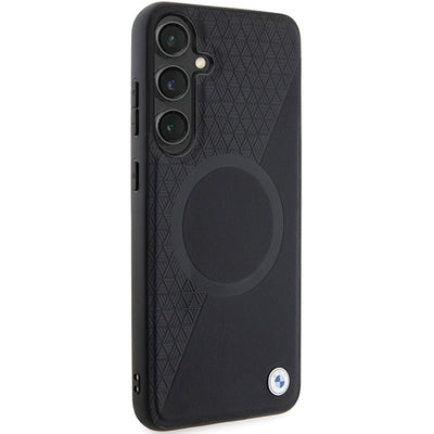 BMW BMHMS24M23RTPK S24+ S926 black/black hardcase Signature Leather Half Textured & Circle MagSafe