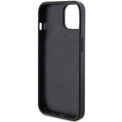 Guess 4G Triangle Metal Logo Case for iPhone 14/15/13 - Black