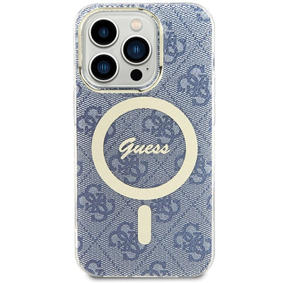Guess IML 4G MagSafe case for iPhone 15 Pro - blue