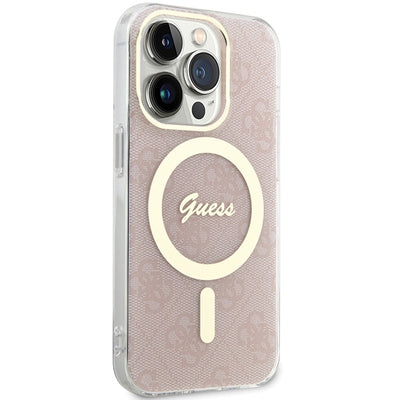 Guess IML 4G MagSafe case for iPhone 15 Pro - pink