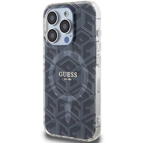 Guess IML GCube MagSafe case for iPhone 15 Pro - black
