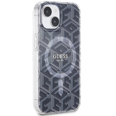 Guess IML GCube MagSafe case for iPhone 15 Plus / 14 Plus - black