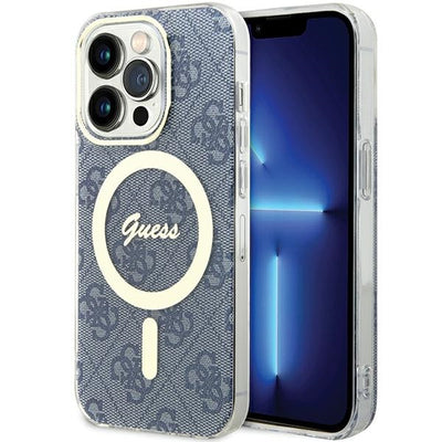 Guess IML 4G MagSafe case for iPhone 15 Pro Max - blue