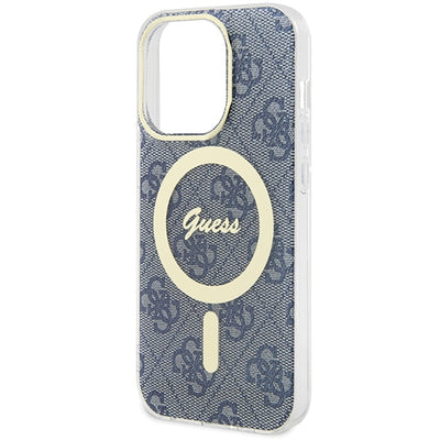 Guess IML 4G MagSafe case for iPhone 15 Pro Max - blue