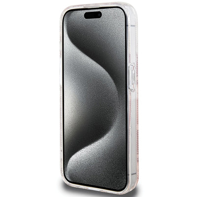 Guess IML GCube MagSafe case for iPhone 15 Pro Max - pink