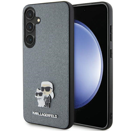Karl Lagerfeld KLHCS24MPSAKCMPG S24+ S926 hardcase gray/gray Saffiano Karl & Choupette Metal Pin