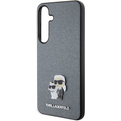 Karl Lagerfeld KLHCS24MPSAKCMPG S24+ S926 hardcase gray/gray Saffiano Karl & Choupette Metal Pin
