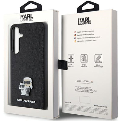 Karl Lagerfeld KLHCS24MPSAKCMPK S24+ S926 hardcase black/black Saffiano Karl & Choupette Metal Pin