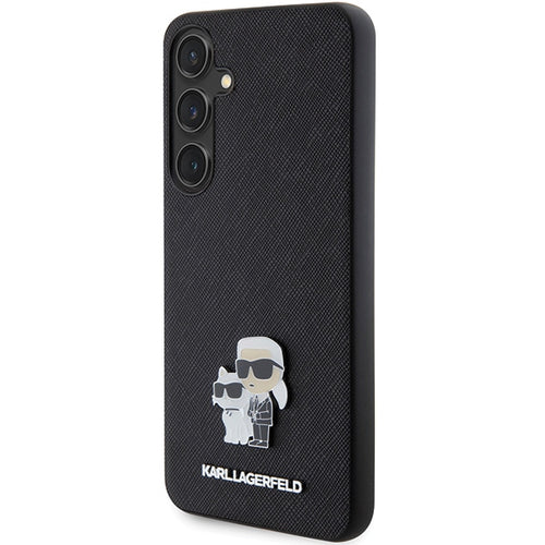 Karl Lagerfeld KLHCS24SPSAKCMPK S24 S921 hardcase black/black Saffiano Karl & Choupette Metal Pin