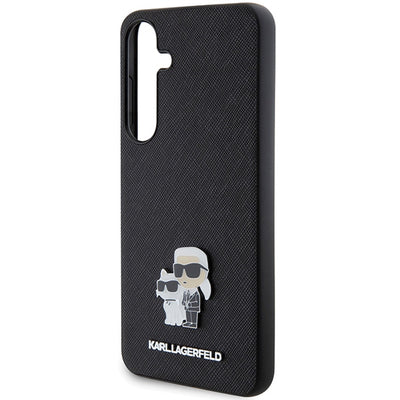Karl Lagerfeld KLHCS24SPSAKCMPK S24 S921 hardcase black/black Saffiano Karl & Choupette Metal Pin