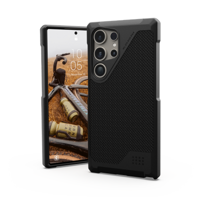UAG Metropolis LT Magnet case for Samsung Galaxy S24 Ultra with magnetic module - black kevlar