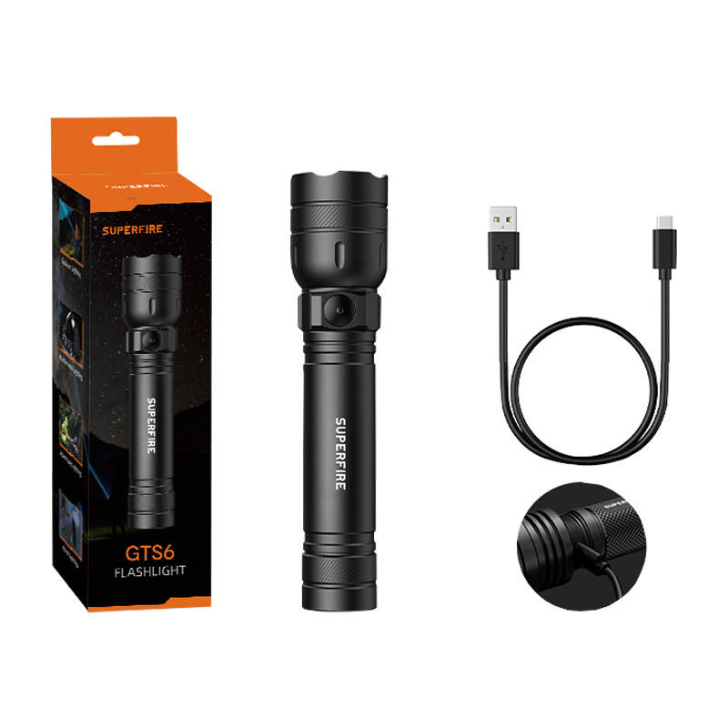 Superfire GTS6 flashlight, 360 lm, USB-C, 7W, 5 modes, 150m - Image 3