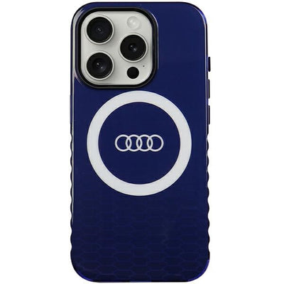 Audi IML Big Logo MagSafe case for iPhone 15 Pro - blue