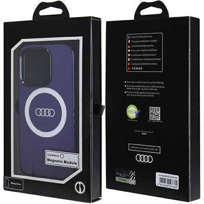 Audi IML Big Logo MagSafe case for iPhone 15 Pro - blue