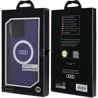 Audi IML Big Logo MagSafe case for iPhone 15 Pro Max - blue