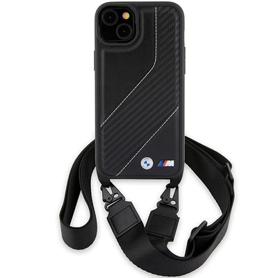 BMW M Edition Carbon Stripe & Strap case for iPhone 15 / 14 / 13 - black