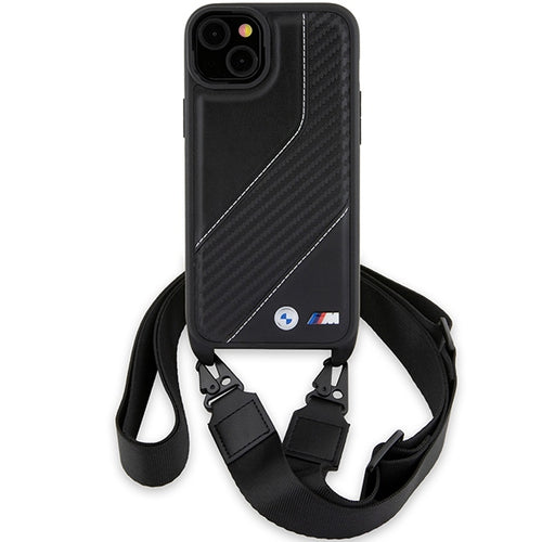 BMW M Edition Carbon Stripe & Strap case for iPhone 15 / 14 / 13 - black